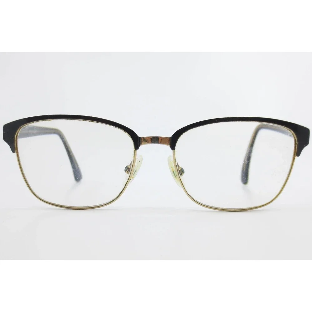 Gucci GG 1272 28G Black Gold Cat Eye Eyeglasses Frames Italy 52-16-140